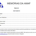 Outubro, mês de aniversário da AMAF – 34 anos!